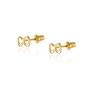 Imagem de Brinco Ouro 18k Simbolo Do Infinito 1º Ou 2º Furo BRLZ0056 750 Net Oz