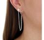 Imagem de Brinco Piercing Ear Line Pedra Cristal E Argola Prata 925