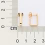 Imagem de Brinco retangular banhado a ouro 18k 527232