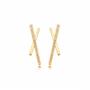 Imagem de Brinco X Com Micro Zirconia Banhado Ouro 18K
