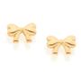Imagem de Brincos banhado ouro 3x 24k 18k e 22k  feminino infantil rommanel pequenos laço 526474