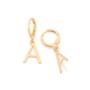 Imagem de Brincos banhado ouro 3x 24k 18k e 22k femininos argola letras rommanel pendurada 526614