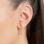 Imagem de Brincos banhado ouro 3x 24k 18k e 22k  femininos ear hook rommanel aro torcido 526794
