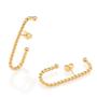 Imagem de Brincos banhado ouro 3x 24k 18k e 22k  femininos ear hook rommanel aro torcido 526794