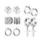Imagem de Brincos de Argola com Clip - Aço Inoxidável - 5 Pares - Sem Perfuração