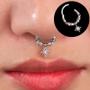 Imagem de Brincos De Piercing De Aço Inoxidável Com Cristal, Argola De Septo, Clicker, Nariz, Tragus,
