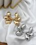 Imagem de Brincos Femininos Flor Argola Folheado Ouro 18k Prata 925  Moda Gringa Lançamento Verão 2025