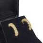 Imagem de Brincos Meia Argola Cravação Zirconias Banho Ouro 18k 2241