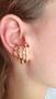 Imagem de Brincos Mix Trio Piercing de Encaixe Estilo Juliette Revestido com Ouro 18k Semijoia alta qualidade