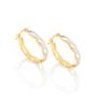 Imagem de Brincos rommanel banhado ouro 18k feminino argola ondulada ródio branco 520387