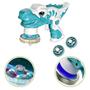 Imagem de Brinquedo Beybleid Dinossauro Lançador Piões De Brinquedo 3 pião piões lançadores beyblade pião eyblade arena + lançador batalha brinquedo 2 piao