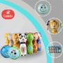 Imagem de Brinquedo Boliche Educativo animais Macio Infantil 10 Pinos 2 Bolas Castela
