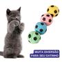 Imagem de Brinquedo Bolinha Para Gato Futebol Jambo Com 4 Un