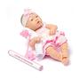Imagem de Brinquedo Boneca Baby Ninos em Plástico Vinil 37,5cm com Acessórios Chupeta e uma Certidão de Nascimento Cotiplas - 2032