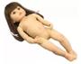 Imagem de Brinquedo Boneca Bebê Reborn Menina Silicone 60cm Olhos Castanho