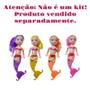 Imagem de Brinquedo Boneca Bonequinha Sereia Yasmin Com 5 Acessórios - Etitoys