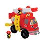 Imagem de Brinquedo Caminhão Bombeiro Grande c/som, Puxador e Bombeiros, Merco Toys