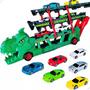 Imagem de Brinquedo Caminhão Carreta Dobravél Dinossauro Com 6 Carrinhos