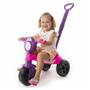 Imagem de Brinquedo Carrinho de Passeio Pedal Infantil Kemoitoca  Gatinha c/ Haste Triciclo Feminino Rosa Roxo Kendy