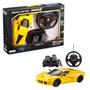 Imagem de Brinquedo Carrinho Radio Controle com Volante e Pedal Racing Control Speed X Com Luz Amarelo Multikids - BR1143