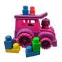 Imagem de Brinquedo carro didatico educativo de encaixar  rosa