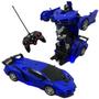 Imagem de Brinquedo Carro Robô 2 Em 1 Transformers controle remoto Azul (Transformers)