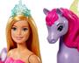 Imagem de Brinquedo Carruagem Boneca Menina Barbie Princesa Loira Dreamtopia - Rosa E Roxo - Mattel