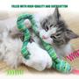 Imagem de Brinquedo Cat Catnip Toys Andiker Snake com 4 brinquedos de primavera, conjunto verde