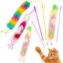 Imagem de Brinquedo Cat Wand Lepawit Rainbow - 4 Unidades com Pena e Sino