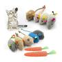 Imagem de Brinquedo Catnip Sijiyang - 11 Ratos e 2 Cenouras para Gatos e Gatinhos