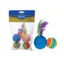 Imagem de Brinquedo Chalesco Para Gatos Kit Bolas Catnip Colorido