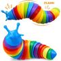 Imagem de Brinquedo Colorido 3D Fidget Slug 18cm Sensorial Descompressão Divertido Torção Caterpillar Para