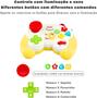 Imagem de Brinquedo Controle de Videogame Infantil Educativo com Luz e Som Didática Para Bebês e Crianças  Amarelo ou Azul