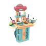 Imagem de Brinquedo Cozinha Infantil 3 em 1 Kit Chef com Maleta/Bancada/Carrinho e Acessórios Polibrinq - MC1006M