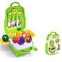 Imagem de Brinquedo cozinha mochila com frutas e vegetais com corte de tiras autocolantes