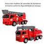 Imagem de Brinquedo Criança Caminhão de Bombeiros Carrinho de Controle Remoto Acende Farol Levanta o Guindaste