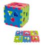 Imagem de Brinquedo Cubo de Encaixe Didático Colorido Com Blocos De Encaixar 15cm