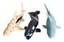 Imagem de Brinquedo de Borracha Oceano com 6 pçs,Baleia Tubarão e outros.