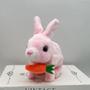 Imagem de Brinquedo de coelho saltitante, dançante. Bonito Coelhinho da Páscoa Cenoura Brinquedo a pilha ( branco ou rosa)