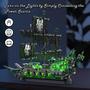 Imagem de Brinquedo de construção JMBricklayer Pirate Ship Flying Dutchman com luzes