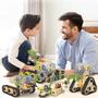 Imagem de Brinquedo de Encaixar Bloco de Montar Infantil 202 Peças de Construção Tratores Brinquedo Educativo Didático Pedagógico Criativo