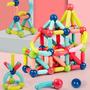 Imagem de Brinquedo de Encaixar Bloco Magnético Infantil Blocos de Montar 64 Peças