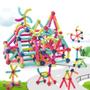 Imagem de Brinquedo de Encaixar Criativo P Crianças Bloco de Montar Imã Magnético Educativo Infantil 120 Peças
