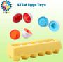 Imagem de Brinquedo de ovo divertido dimple - Brinquedos de Ovos de Páscoa STEM Infantil - Brinquedos de Reconhecimento de Forma para Crianças - Brinquedos de Classificação de Cores Educacionais - Brinquedos de Aprendizagem Montessori para Menino e Menina - Pla