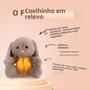 Imagem de Brinquedo de Pelúcia Coelho Respiratório para Bebê - Com Música Relaxante