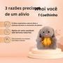 Imagem de Brinquedo de Pelúcia Coelho Respiratório para Bebê - Com Música Relaxante