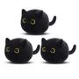 Imagem de Brinquedo de pelúcia JIAJEGTGT Black Cat, 3 peças para decoração de casa e crianças