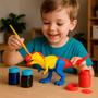 Imagem de Brinquedo De Pintura Dino Collection Para Colorir Com 3 Tintas Atóxicas E 1 Pincel Incluso