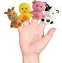 Imagem de Brinquedo dedoches fantoches de dedo - kit com 09 animais buba histórias e presente para bebês