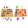 Imagem de Brinquedo Didático de Raciocínio Lógico Números e Letras Peças de Encaixar